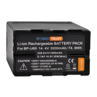 1x 5200mAh BP-U65 Battery for Sony BP-U60 BP-U30 BP-U90 PMW EX1 PMW EX1R PMW EX3 PMW F3 PMW F3K PMW F3L PXW-FS5 FS7 EX280