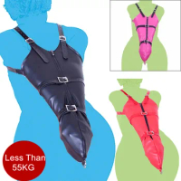 PU Leather Zipper Single Glove Armbinder Over Shoulder Straps Sexy One Arm Binder SM Bondage Restraint Adult Sex Toys for Women