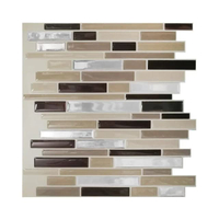 วอลล์เปเปอร์ติดผนัง Mosaic 3D รุ่น HJ-C015 ขนาด 30.5x30.5x0.1 ซม. (กล่อง 10 ชิ้น) สีน้ำตา