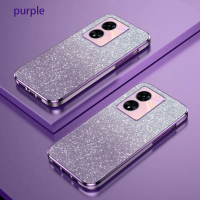 Ốp Điện Thoại hoa long lanh gradient mạ điện cho OPPO A97 5G, Ốp Điện Thoại di độngOPPO A97 5G, bảo 