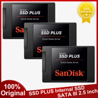 100% Original SanDisk SSD PLUS 240GB 480GB 1TB 2TB Internal Solid State Drive SATA III 2.5 inch SSD for Laptop Desktop Computer