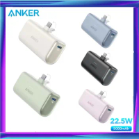 Anker Nano Power Bank 5000mAh A1653 Portable Charger 22.5W with Foldable USB-C Connector Spare Battery for iPhone 15/Samsung S22