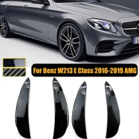 Front Bumper Canards Splitter Side Vent Flap Fin Cover For Mercedes Benz W213 C238 E200 E300 E350 AMG 2016-2019 Car Accessories