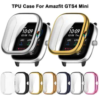 For Amazfit GTS4 Mini Case Full Coverage Protection Shell For Amazfit GTS4 Mini Screen Protector Plating TPU Protective Cover