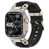 AmBand Apple Watch 智能錶帶 ❘ M1S Metal 鈦色扣x黑錶帶 ❘ 49mm - Apple Watch Ultra 2 / 1