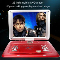 22 Inch Portable HD DVD CD EVD Player Machine MP5 Video Game Console TV Film Sound MP3 4 Transcription USB Drive TF Card Speaker