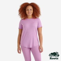 Roots 女裝- ACTIVE短袖上衣-紫色