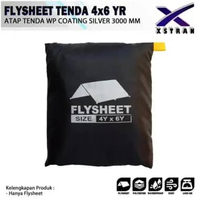 FLYSHEET 4X6 FLY SHEET 4X6 BIVAK /TRAP TENT/TUTUP TENDA/6X4METER Hitam 4x6