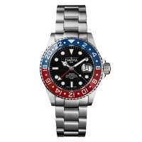 DAVOSA 161.571.60 TT GMT 雙時區潛水專用️錶-藍紅雙色/鋼帶款