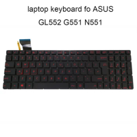 Replacement keyboards G551 backlit keyboard for ASUS ROG N551 UK PO Portuguese black red keys 0KN0 RZ1UK11 0KNB0 662GPO00 new