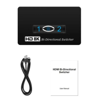 Switcher 8K 60Hz HDMI-2.1 Box 2 In 1 Out Bi-Directional