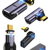 Magnetic Type-C OTG Thunderbolt4 Adapter Type-C TO C To USB-A To HDMI DP VGA To Rj45 Adapter PD100W 140W Coverter Phone MacBook