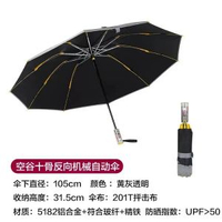 反向十骨空谷雨遮透明反向雨遮防回彈自動傘機械傘防風新款ins風
