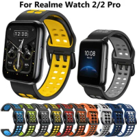 20 22mm Band Strap For Realme Watch 2 pro /2 S pro Silicone Wristband Replacement Smartwatch realme watch T1 Watchband Bracelet