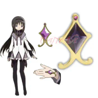 Cafiona Puella Magi Madoka Magica Akemi Homura Cosplay Accessory Purple Hands Jewelry