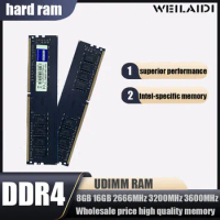 Factory Wholesale Price from 50pcs Intel Motherboard Memory DDR4 8GB 16GB 2666MHz 3200MHz 3600MHz Desktop Memory UDIMM RAM 1.2v