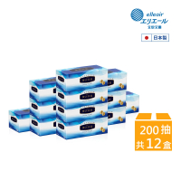 【日本大王】elleair奢侈保濕柔霜面紙200抽/盒X12(箱購)