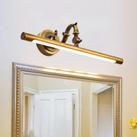 Minimalist LED front mirror lamp, retro bathroom, bathroom, mirror cabinet, lighting fixture, makeup table, mirror, wall lamp