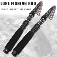 NEW Ultra short Portable telescopic fishing rod Carbon sea Surf fishing rod MINI Long shot Put in a backpack pocket rod pesca
