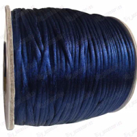 1.5mm Navy Blue Rattail Satin Nylon Cord Chinese Knot Beading Cord+Macrame Rope Bracelet Cords Accessories 80m/roll