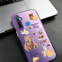Sarung untuk Realme 5 5S C3 5I 6I NARZO, Separa lutsinar, ultra nipis, beku, telefon sarung Casingg