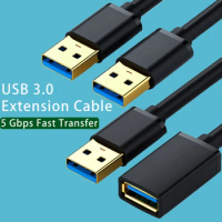 5Gbps USB3.0 Extension Cable For Smart TV PS4 Xbox One SSD USB To USB Cable Extender Data Cord USB 3.0 2.0 Fast Transfer Cable