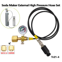 Soda Water Stream Homebrew External High Pressure Hose to CO2 Carbon Dioxide Tank,For Sodastrem Machine to W21.8-14 CGA320 Tank