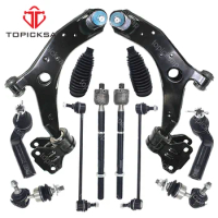 TOPICKSAP 12pcs Front Lower Control Arm Ball Joint Tie Rod Stabilizer / Sway Bar End Links Kits for Mazda 3 2010 2011 2012 2013