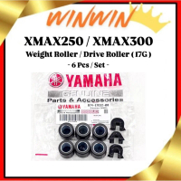 ( 17G ) Drive Roller - 6 Pcs / Set - Yamaha XMAX250 XMAX300 XMAX 250 300 XMAX-250 XMAX-300 B74-37632