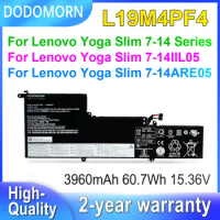 DODOMORN L19M4PF4 For Lenovo Ideapad Yoga Slim 7-14IIL05 7-14ARE05 Laptop Battery L19C4PF4 L19D4PF4 5B10W65273 15.36V 60.7Wh