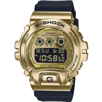 【CASIO 卡西歐】G-SHOCK 街頭風格嘻哈音樂金屬元素運動錶(GM-6900G-9)