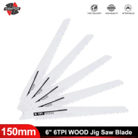 HAMPTON Saber Blades 6" 6TPI WOOD Jig Saw Blade for Cutting Wood Plastic Pipe Metal Reciprocating Saw Blade