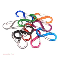 10 Pcs S Shaped Carabiner Metal Double Hook Anti Theft Backpack Buckle