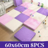 Baby Playmat 60x60cm Tatame Floor Mat Foam Puzzle Mat 8PCS Puzzle Mat Play Mats Baby Game Mat Foot Mat Children's Gym Play Mats