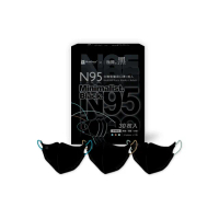 【藍鷹牌】極簡黑系列 N95醫用立體型成人口罩4盒 三色綜合款 30片/盒(三款可選)