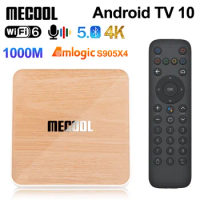 Deluxe Mecool KM6 Android 10.0 Amlogic S905X4 Smart TV Box 4GB RAM 64GB ROM 2.4G/5G WiFi 4K wifi 6 1000M Set Top Box