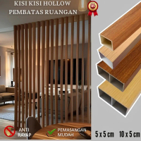 Partisi Hollow PVC Kisi Kisi WPC 2,9 Meter Pembatas Ruangan Minimalis Penyekat Ruangan Furniture