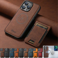 SUTENI Wallet Phone Case Card Holder Leather Magnetic Pocket Cover Magsafe Wireless charging For iPhone 12 13 14 15 Pro Max Plus