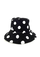 Prada Prada Miu Miu Polka Dot Bucket Hat Black White