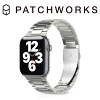 美國 Patchworks 佩奇沃克 Apple Watch 38/40mm 雅緻全金屬錶帶 - 銀