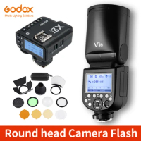 Godox V1 Flash V1C V1N V1S V1F V1O TTL 1/8000s HSS Speedlite Flash with X2T-C/N/S/F/O Trigger for Canon Nikon Sony Fuji Olympus