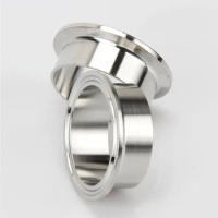 19/25/32/38/45/51mm Tube O/D x 2" Tri Clamp Weld Ferrule 304 Stainless Steel Sanitary Connector Pipe Fitting For