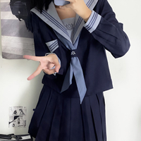 【量子】原創正版jk制服短袖正統水手服日系學院風校供套裝現貨--享樂