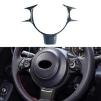 Real Dry Carbon Fiber Interior Steering Wheel Cover Trim For Subaru BRZ For Toyota GR86 2022+