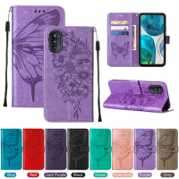 50Pcs/Lot Embossed Butterfly Phone Case For Xiaomi 12 Lite Poco X4 M4 For Redmi Note 11T 11E Pro 10A 10C K50 10 Leather Cover