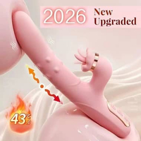 5-IN-1 Rabbit Vibrators Dild0 Adult Toys for Women With Telescopic Berputar Vibration Modes Mainan D