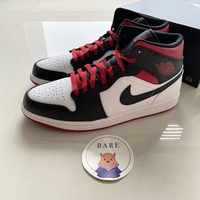 Air Jordan 1 Mid White Black Gym Red (100% Original) [DQ8426-106] [DQ8423-106] 39