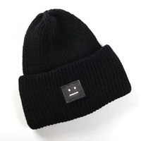 URGENTMAN Topi Kupluk Rajut Wol Beanie Hat - Hangat & Trendi, Unisex IH Hitam