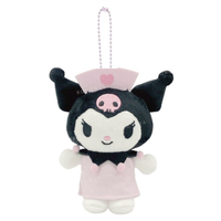 小禮堂 【限購排單不保單】Sanrio 三麗鷗 酷洛米 絨毛玩偶吊飾 (黑帽護士 變裝50週年)