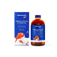 Free gift!!!! Eldon Mamarine Omega-3 Fish oil&Lysine syrup 120ml/2x120ml for kids Diet